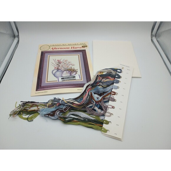 Afternoon Harvest Cross Stitch Kit Complete Cross My Heart Rebecca Trent Daises - Picture 2 of 6